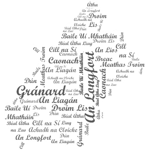 Map of Longford county Free SVG